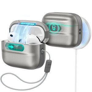 ESR AirPods Pro3 �P�[�X(2025) AirPods Pro ��3����Ή� USB-C�^Lightning�P�[�u���Ή� MagSafe�Ή� �}�O�l�b�g�J�o�[���b�N �����ی� �L�����[�X�g���b�v�t�� �G�A�[�|�b�Y�v��3��p �`�^�j�E��