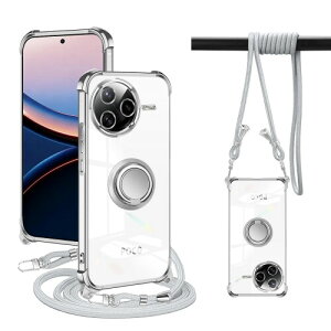 PAILAIMEN Xiaomi POCO F7 �P�[�X �N���A �V���I�~ poco f7 �J�o�[ �l�b�N �����O�t�� �V�����_�[ poco f7 pro �P�[�X �ϏՌ� �Ή� �X�}�z�P�[�X ���|�� �΂߂��� ��|�� ���� TPU �X�g���b�v�t�� ���^