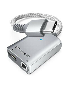USB Type C to 3.5mm CzϊA_v^[ Stouchi 2in1 DAC 24bit/96kHz Hi-Fi 30W[dPD/QCΉ L ϋvґgiCP[u A~ ^CvCCzϊP[u 