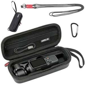 Osmo Pocket 4 �P�[�X DJI Osmo Pocket 4/Pocket 3/Xtra Muse �p ���^ PU �h�� ���[�P�[�X ���[�o�b�O �n�[�h�V�F�� �L�������O�P�[�X,�X�g���b�v/�t�b�N�t�� �S�ʕی� �ϏՌ� �h�o