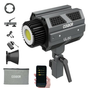 COLBOR CL60 yʃCg 65W Fx2700-6500KfAFx CRI96 APP 10ޏƖ XvCX\ ÉƖCg Be⏕ Bowens}Eg ^BeCg ^ lEiB