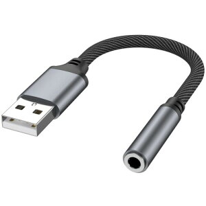 USB to 3.5mm �I�[�f�B�I �ϊ��A�_�v�^ USB�O�t�� �T�E���h�J�[�h4��TRRS/ 3��TRS�ϊ� �C���z�� Windows/Mac OS/PS4/PS5/Chromebook���Ή�