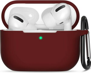 SATLITOG AirPods Pro �P�[�X �ی�V���R���J�o�[ �L�[�`�F�[���t�� Apple AirPods Pro�Ή� (�t�����gLED�\��) SATLITOG