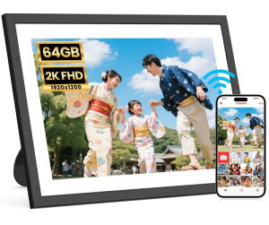 FANGOR �f�W�^���t�H�g�t���[�� Frameo�A�v���Ή� 2K 1920*1200 WiFi 10.1�C���` 64GB���������� ���u���� �X�}�z�ʐ^���L �ʐ^/����Đ� �X���C�h�V���[ �c��������] �Ǌ|���� ���j�� �M�t�g ����