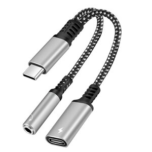 2in1 �C���z���ϊ� �A�_�v�^ USB C to 3.5mm �C���z���ϊ� �I�[�f�B�I �W���b�N�ϊ� �P�[�u�� �������y�Đ� �}���[�d PD10W DAC���� Hi-Fi���� ���ϋv�i�C�����҂� Galaxy iPhone 16 15 HUAWEI�Ȃǂ�type-c