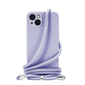 Apple iPhone 13 mini ケース - iPhone 13 mini カバーネック ショルダー ストラップ付き スマホ シリコン カバー 紐付き 斜めがけ, 織りストラップ付き 調節可能なショルダー クロスボディ ネック