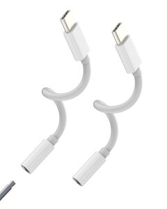�Ή� iphone 16 15 Pro�p USB C����3.5mm�C���z���W���b�N�ϊ��A�_�v�^ 2�Z�b�g �Ή� Samsung Galaxy S23 S24�Ή� ipad 10�Ή� Type C AUX �I�[�f�B�I�P�[�u�� �C���z���[�q �R�l�N�^�[ �d�b �ԍڗp