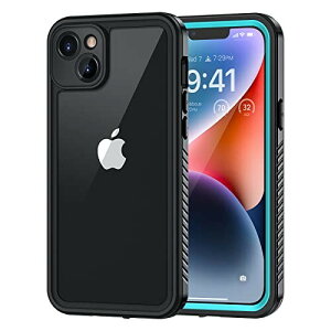 Lanhiem iPhone 14 Plus 防水ケース iPhone 14 Plus ケース 5G 完全防水 IP68米軍規格 Face ID認証 タッチ可 耐衝撃 滑り止め 防塵 防雪 水中撮影 ワイヤレス充電サポート超軽量 薄型 透明 付け外し簡単
