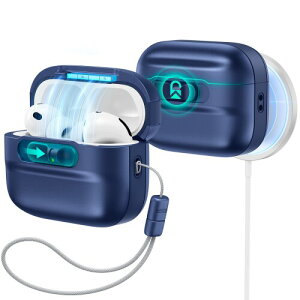 ESR AirPods Pro3 �P�[�X(2025) AirPods Pro ��3����Ή� USB-C�^Lightning�P�[�u���Ή� MagSafe�Ή� �}�O�l�b�g�J�o�[���b�N �����ی� �L�����[�X�g���b�v�t�� �G�A�[�|�b�Y�v��3��p �u���[