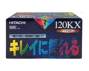 ���� VHS�r�f�I�e�[�v �X�^���_�[�h 120��3�{�p�b�N T120 KX�E3P