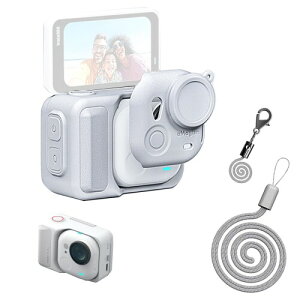 Insta360 GO Ultra�ی�t���[�� �ی�P�[�X GO Ultra�g�����W���[���p�V���R���J�o�[ �C���X�^360go Ultra �{�̗p�V���R���J�o�[ �S�ʕی� �l�b�N���[�v�ƃz�X�g�P�[�X�����h�~���[�v���t�� insta3