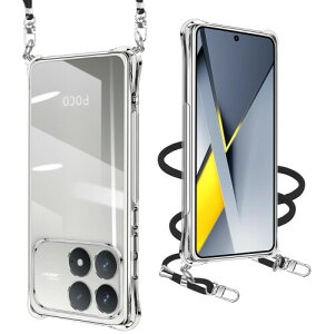 xiusiteli For Xiaomi POCO F8 Pro �P�[�X �V�����_�[ �N���A �ϏՌ� �V���I�~ poco f8 �v��/Redmi K90 �J�o�[ �X�}�z�P�[�X �X�g���b�v�t�� ���߉\ ���|�� �΂߂��� ��|���P�[�X �R�t�� TPU ���^ �y��