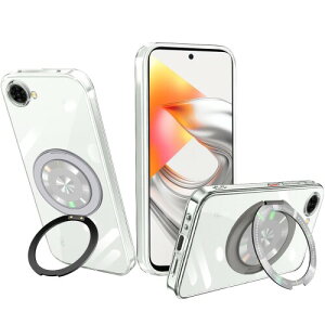 xiusiteli ZTE Nubia S2e / Nubia S2R / Nubia S2 Lite �P�[�X �N���A A507ZT ���@�\360�x��]�X�^���h �}�O�l�b�g���� �p�x���� �c�����Ή� �J�o�[ �����O�t�� �P�[�X �ϏՌ� TPU �X�}�z�P�[�X ���@�\ ����