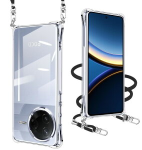Xiaomi POCO F7 Pro �P�[�X �V�����_�[ �N���A �ϏՌ� �V���I�~ POCO F7 �v��/Redmi K80 �J�o�[ �X�}�z�P�[�X �X�g���b�v�t�� ���߉\ ���|�� �΂߂��� ��|���P�[�X �R�t�� TPU ���^ �y�� ���O��
