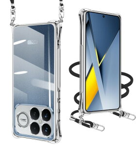 xiusiteli For Xiaomi POCO F8 Ultra �P�[�X �V�����_�[ �N���A �ϏՌ� �V���I�~ poco f8 ultra/Redmi K90 Pro Max �J�o�[ �X�}�z�P�[�X �X�g���b�v�t�� ���߉\ ���|�� �΂߂��� ��|���P�[�X �R�t�� TPU ��