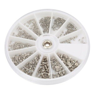 小ネジキット ヘッドスクリュー 600pcs M1.0 M1.2 M1.4 M1.6 ステンレス鋼 クロスフラットヘッド スクリューセット ラウンドボックス メガネのメンテナンス用 腕時計 玩具 コンピュータ用ネジ