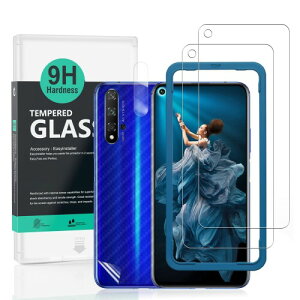 Ibywind �Ή� Honor 20/Huawei Nova 5T �K���X�t�B���� 2 ���ی�t�B���� �K�C�h�g�t�� �����Y�J�o�[�i1���j�w�ʃV�[�g�i1���j ���菝�h�~�ϏՌ��d�x 9H�����K���X�t�B����
