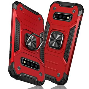 TMUJWS Samsung Galaxy S10 用ケース リング 衝撃吸収 耐衝撃 TPU+PCバンパー 二重構造 米軍MIL規格 全面保護カバー 滑り防止 車載ホルダー対応 擦り傷防止 滑り止め 軽量 薄型 アイフォン S10 用カ