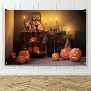 Qinunipoto �n���E�B�� �w�i�z 1.8x1.2m �����̉� �p���v�L�������^�� �w�i �n���E�B�� ���� �B�e�z �B�e�p �o�b�N�O���E���h �ʐ^ �B�e Halloween Backdrop �p�[�e�B�[�̑��� �|���G�X�e����