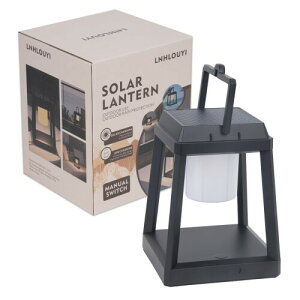 LED ソーラーランタン, Type-C USB充電式, 3段階調光, 防水, 持ち運び可能, キャンプ/庭/テーブル/非常用, 室内外兼用