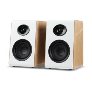 AIYIMA S600 Bluetoothブックシェルフスピーカー アクティブホームオーディオ 50WX2 HiFi出力 サブウーファー ホワイトウッド ARC/USB/RCA入力 ホームオーディオシステム