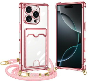ATUSIDUN For iPhone 16 Pro Max �P�[�X �N���A �V�����_�[ iphone 16 pro max �J�o�[ �J�[�h���[ �A�C�t�H�� 16Pro Max �X�}�z�P�[�X ���|�� �񂩂� �΂߂��� ��|�� �P�[�X ���� TPU �ϏՌ� ���^ �y�� �J�[