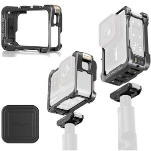 Insta360 Ace Pro/Ace Pro 2/Ace �Ή� �P�[�W �A���~���� �N�C�b�N�����[�X �ی�t���[��,�����Y�ی�J�o�[�t��, �J�����ی�P�[�X �R�[���h�u�[�c�X���b�g�ƃA�_�v�^�[�t���A�O�r�A���B��_�A