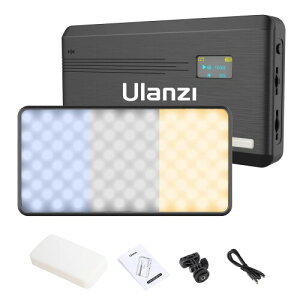 Ulanzi VL200 LEDビデオライト 撮影用 2500K-9000K 無段階調光 撮影照明 Type-C 充電式 小型 軽量 超薄型 持ち運び便利 5000mAh ミニ 商品撮影/ビデオ撮影/YouTube/Tiktok/生放送/自撮り等に適用 日本語説