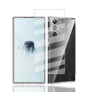 対応 RedMagic 10 Pro/10 Pro+ 用の ガラスフィルム+RedMagic 10 Pro/10 Pro+ ケース カバー TPU RedMagic 10 Pro/10 Pro+ 強化ガラス 保護フィルム 硬度9H 耐指紋 自動吸着 視力を保護 貼付簡単 RedMagic 10 Pro/10 Pr