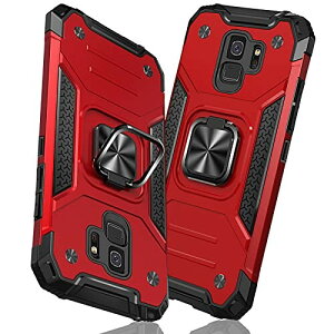 TMUJWS Samsung Galaxy S9 用ケース リング 衝撃吸収 耐衝撃 TPU+PCバンパー 二重構造 米軍MIL規格 全面保護カバー 滑り防止 車載ホルダー対応 擦り傷防止 滑り止め 軽量 薄型 サムスンギャラクシ