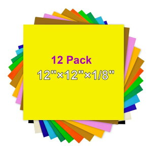 12パックの着色された合板は12" x 12" x 1/8"、3mm バスウッドレーザーの切断のための、薄い合板板技術、DIYの建築モデルの作成のための未仕上げの木、木の彫版を広げる