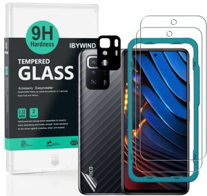 Ibywind KXtB Poco X3 GT 5G/Redmi Note 10 Pro 5G 6.6" p KX ی tB 2Zbg JYve N^[t(ޗ) wʕیtBt ȒPLbgt