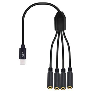 Poyiccot USB C AUX �ϊ��P�[�u���A3.5mm �ϊ� �^�C�vc�w�b�h�t�H�����z�P�[�u���AUSB Type-C to 3.5mm 4�� �I�X -���X�l�� �^�C�vc �C���z�� ���� �A�_�v�^�[�R�[�h �}�C�N�A�w�b�h�t�H���AGalaxy�AMacB