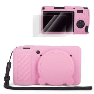 VOVMOEYA �J�����V���R���P�[�X�Z�b�g Ricoh GR IV�AGR4 gr iv �P�[�X�A2 PCS�X�N���[���v���e�N�^�[+ 1 ���X�g���b�v�A�S���ی�t���A���O���\�ȃ����Y�L���b�v-�s���N