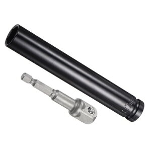 CoCud ディープインパクトソケットセット 17mmソケット 6インチ長 1/2インチドライブ CR-V 6ポインとドライブソケットアクセサリーセット 1/20インチソケットアダプター付き(用途:電動ド