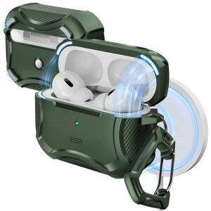 ESR AirPods Pro �P�[�X (2022/2019)�p AirPods Pro2 �P�[�X HaloLock�t�� ���C���b�N�� MagSafe�Ή� HaloLock�V���[�Y �G�A�[�|�b�Y�v��2 �P�[�X �O���[��