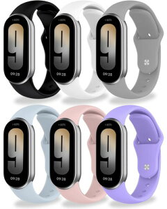 (BABEJIA) 6���� Xiaomi Smart Band 10/9/8 �����p�o���h�A�_�炩�����ɗD�����f�ށA���߉\�A�����R�l�N�^�t���A�����ȒP�A�ʋC���E�h���E�h��