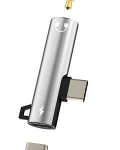 USB C to 3.5mm�C���z���W���b�N�A�_�v�^�[L�^�i2in1�jApple�p �Ή�iPhone16 15 Pro �Ή�iPad�Ή�Samsung S25 S24 Type-C �w�b�h�z�� �I�[�f�B�I �[�d�P�[�u�� �ԍ� Android�h���O��