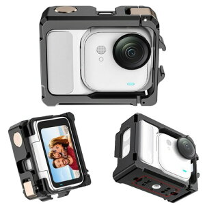 Insta360 GO Ultra �Ή� �t���[�� �u���P�b�g �ی�t���[�� �A���~�j�E�����J�����P�[�W ���@�\�g���A�N�Z�T���[ �X�i�b�v���b�N�� ���t�����ȒP �V���R�������Y�L���b�v�t��