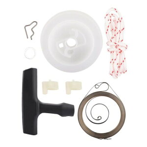 芝刈り機部品キット プル式芝刈機用 交換キット シリンダーヘッド・リコイル・スプリング・スターター・ハンドル・プーリー 家庭庭園用・園芸・農業・DIYメンテナンス用品