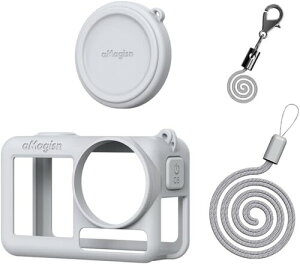 BOOLINN For DJI Osmo Action 5Pro/4/3 �J�o�[ �V���R���P�[�X�A�N�Z�T���[�����Y�v���e�N�^�[+�X�g���b�v Action 5 Pro/4/3 �Ή� ���h�~ �����h�~ �_�炩�� �h�U ����~�� �g�тɕ֗� ���t���ȒP �J