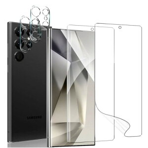 Galaxy S24 Ultra tB (2) + JtB(2) 炳 MNV[ S24 Ultra p A`OA tB KX wFؑΉ 2024NŐ[TPUf 3D݌v ˖h~ h~ CA