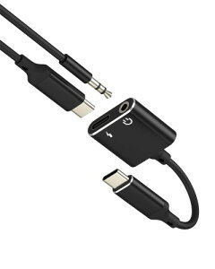 USB C to 3.5mm�I�[�f�B�I�C���z���W���b�N�A�_�v�^�[B�i2in1�j�Ή�iPhone 16 15 Pro �Ή�iPad Apple Type-C�[�d�P�[�u�� �Ή�Samsung S25 AUX �w�b�h�z�� Android �ԍڑΉ�