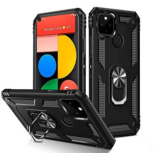 GTUJWN Google Pixel 5a ケース リング付き 耐衝撃 TPU 車載対応ホルダー対応 スマホケース PC スタンド機能 薄型 軽量 グーグル ピクセル5a カバー カメラ保護 衝撃吸収 指紋防止 黄変防止 一体