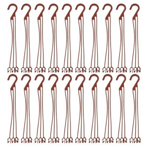 Operitacx プラスチック製 60個 ハンギングプランターフック 屋内外対応 耐候性 花鉢吊り下げ用 鉢植えホルダー バルコニーや室内装飾に最適