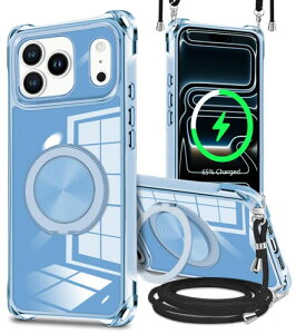 GULEIYAA iPhone 17 Pro Max �p �P�[�X �c�����Ή� 360° ��]�X�^���h �����O �}�O�l�b�g���� MagSafe �Ή� ���C�����X�[�d�Ή� �� phone 17promax �P�[�X ���|�� �΂߂��� ��|�� �ϏՌ� �ԍڃz���_�[