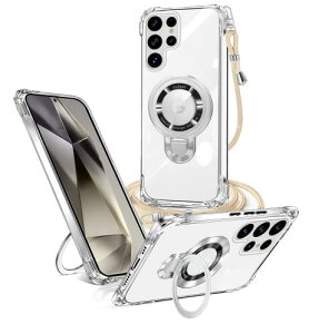 weiaoluo Galaxy s24 Ultra �P�[�X �N���A SC-52E / SCG26 �P�[�X�����O�t�� MagSafe�Ή� �V�����_�[ �ϏՌ� �T���X�� �M�����N�V�[ S24 Ultra �Ή��J�o�[ ���C�����X�[�d �}�O�l�b�g���� ���߉\ �ی�\
