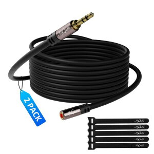 3.5mm �I�[�f�B�I�����P�[�u�� 28AWG���� 3��/TRS�I�X-���X������ 2�d�V�[���h Hi-Fi���������b�L�X�s�[�J�[�pAUX�����R�[�h �C���z��/�X�}�z/iPhone/PC/TV/PS4/MP3/�e���r�ɑΉ� 1.5M 2�{