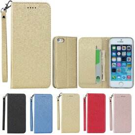 Eastwave for iPhone SE 第1世代 ケース for iPhoneSE（2016）for iPhone 5 5s 通用 ケース Case 手帳型 ストラップ付き 高質PU皮革 明るい色 内蔵マグネット 携帯カバー カードポケット スタンド機能 ゴー