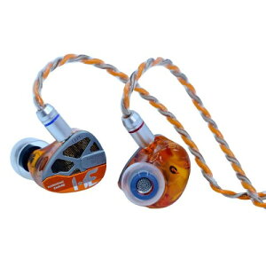 Syeindunce Tangzu Xiao Qiao 10mm�_�C�i�~�b�N�h���C�o�[IEM�AHarmonic Empire�Z�~�I�[�v���o�b�NHiFi�C���z���i�O���t�F���U����CNC�����V�F�����ځj (�I�����W, 3.5mm)